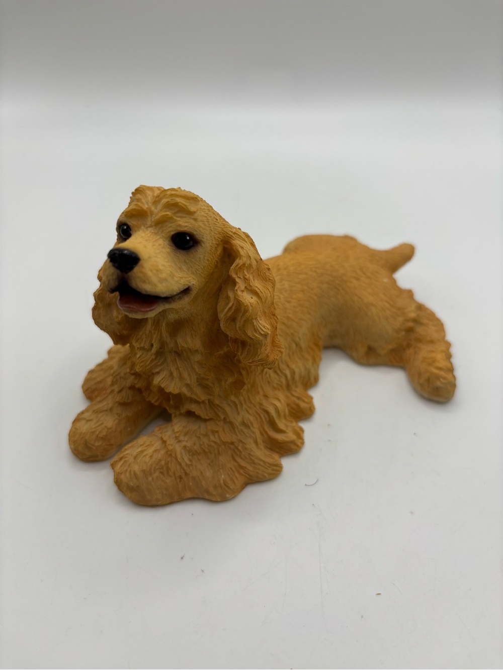 Vintage Stone Critters Cocker Spaniel Figure Blonde SC-1319